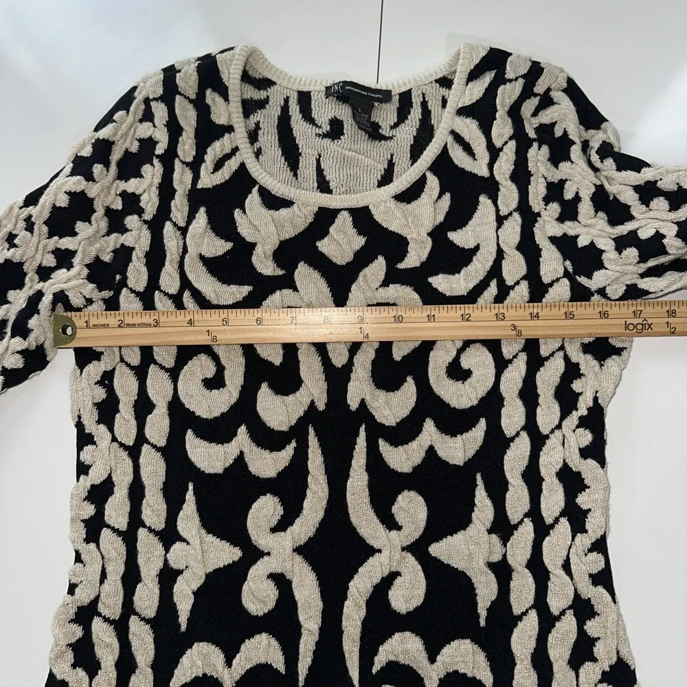 INC International Concepts Womens Wool Blend Metallic Sweater Dress SIZE Large - Picture 4 of 6